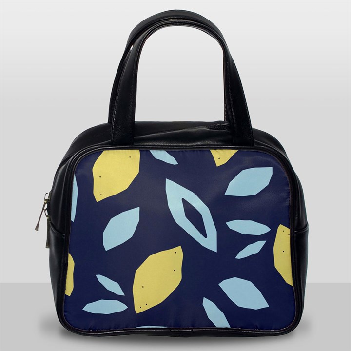 Laser Lemon Navy Classic Handbag (One Side)