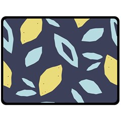 Laser Lemon Navy Fleece Blanket (large)  by andStretch