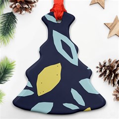 Laser Lemon Navy Christmas Tree Ornament (two Sides) by andStretch