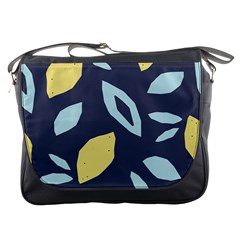 Laser Lemon Navy Messenger Bag by andStretch