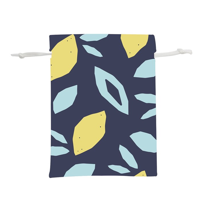 Laser Lemon Navy Lightweight Drawstring Pouch (M)