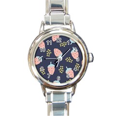 Strawberry Fields Round Italian Charm Watch