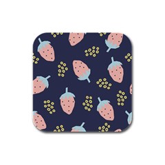 Strawberry Fields Rubber Square Coaster (4 pack) 