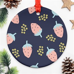 Strawberry Fields Round Ornament (Two Sides)