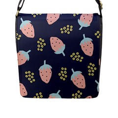 Strawberry Fields Flap Closure Messenger Bag (l) by andStretch