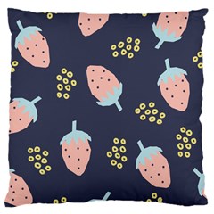 Strawberry Fields Large Flano Cushion Case (one Side) by andStretch