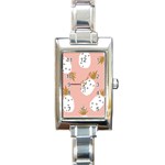 Pineapple Fields Rectangle Italian Charm Watch Front