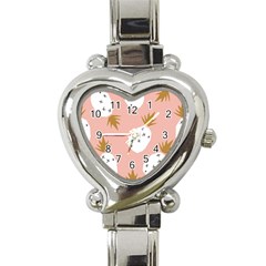 Pineapple Fields Heart Italian Charm Watch by andStretch