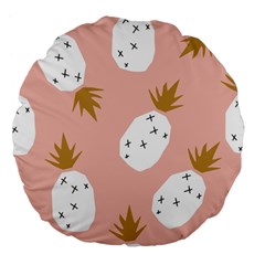 Pineapple Fields Large 18  Premium Flano Round Cushions by andStretch