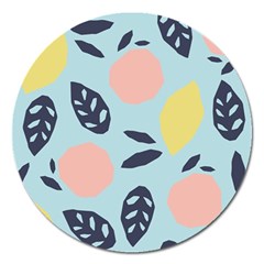 Orchard Fruits Magnet 5  (round) by andStretch