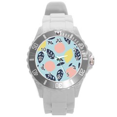 Orchard Fruits Round Plastic Sport Watch (l) by andStretch