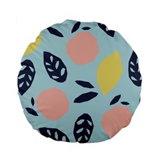 Orchard Fruits Standard 15  Premium Round Cushions by andStretch