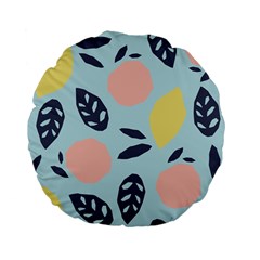 Orchard Fruits Standard 15  Premium Flano Round Cushions by andStretch