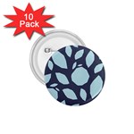 Orchard Fruits in Blue 1.75  Buttons (10 pack) Front