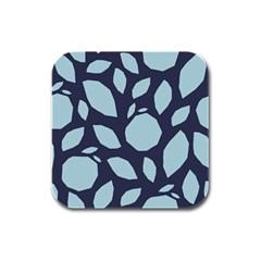 Orchard Fruits In Blue Rubber Square Coaster (4 Pack)  by andStretch