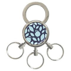 Orchard Fruits In Blue 3-ring Key Chain by andStretch