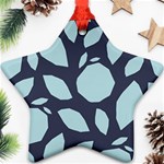 Orchard Fruits in Blue Star Ornament (Two Sides) Back