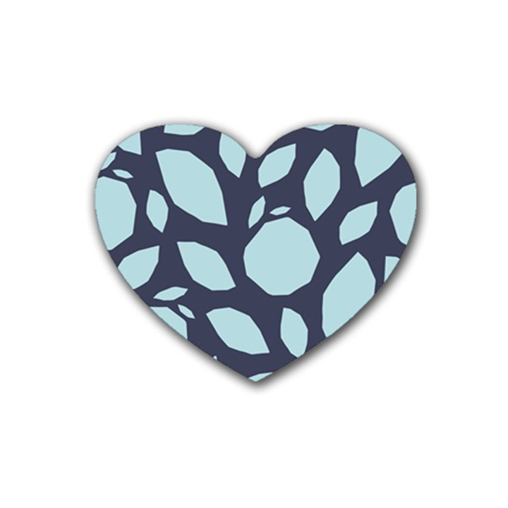 Orchard Fruits in Blue Heart Coaster (4 pack) 