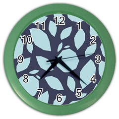 Orchard Fruits In Blue Color Wall Clock by andStretch