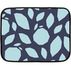 Orchard Fruits In Blue Double Sided Fleece Blanket (mini)  by andStretch