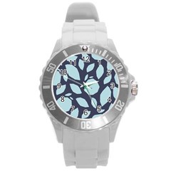 Orchard Fruits In Blue Round Plastic Sport Watch (l) by andStretch