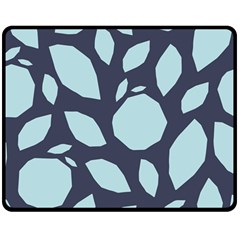 Orchard Fruits In Blue Double Sided Fleece Blanket (medium)  by andStretch