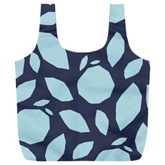 Orchard Fruits In Blue Full Print Recycle Bag (xxxl)