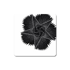 Black Rose Square Magnet by Sabelacarlos