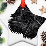 Black Rose Star Ornament (Two Sides) Back