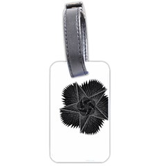 Black Rose Luggage Tag (one Side) by Sabelacarlos