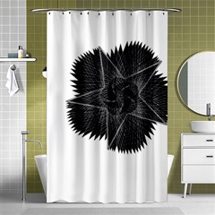 Black Rose Shower Curtain 48  X 72  (small)  by Sabelacarlos