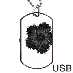 Black Rose Dog Tag Usb Flash (one Side) by Sabelacarlos