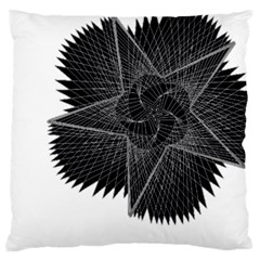 Black Rose Standard Flano Cushion Case (one Side) by Sabelacarlos