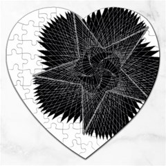 Black Rose Jigsaw Puzzle (heart) by Sabelacarlos