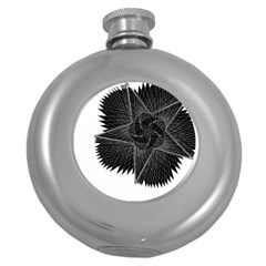 Black Rose Round Hip Flask (5 Oz) by Sabelacarlos