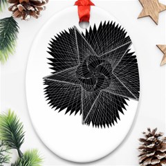 Black Rose Oval Ornament (two Sides) by Sabelacarlos