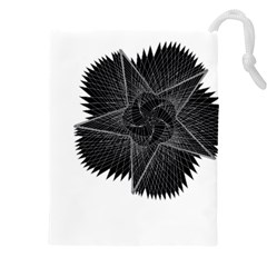 Black Rose Drawstring Pouch (5xl) by Sabelacarlos