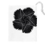 Black Rose Drawstring Pouch (4XL) Front