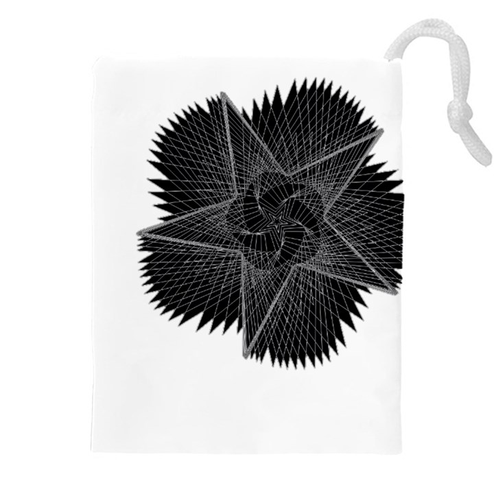 Black Rose Drawstring Pouch (4XL)