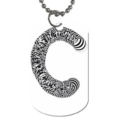 Letter C  Dog Tag (one Side) by Sabelacarlos