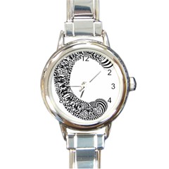 Letter C  Round Italian Charm Watch by Sabelacarlos