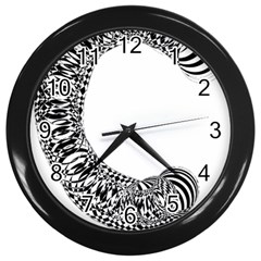 Letter C  Wall Clock (black) by Sabelacarlos