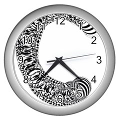 Letter C  Wall Clock (silver) by Sabelacarlos