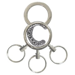 Letter C  3-ring Key Chain by Sabelacarlos