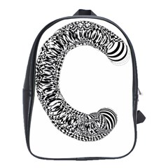 Letter C  School Bag (large) by Sabelacarlos