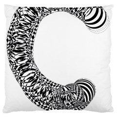 Letter C  Large Cushion Case (two Sides) by Sabelacarlos