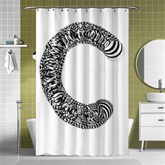 Letter C  Shower Curtain 48  X 72  (small)  by Sabelacarlos