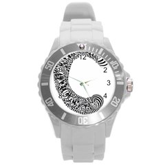 Letter C  Round Plastic Sport Watch (l) by Sabelacarlos