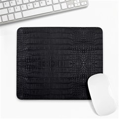 Black Alligator Skin Large Mousepads by LoolyElzayat