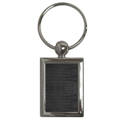 Black Alligator Skin Key Chain (rectangle) by LoolyElzayat